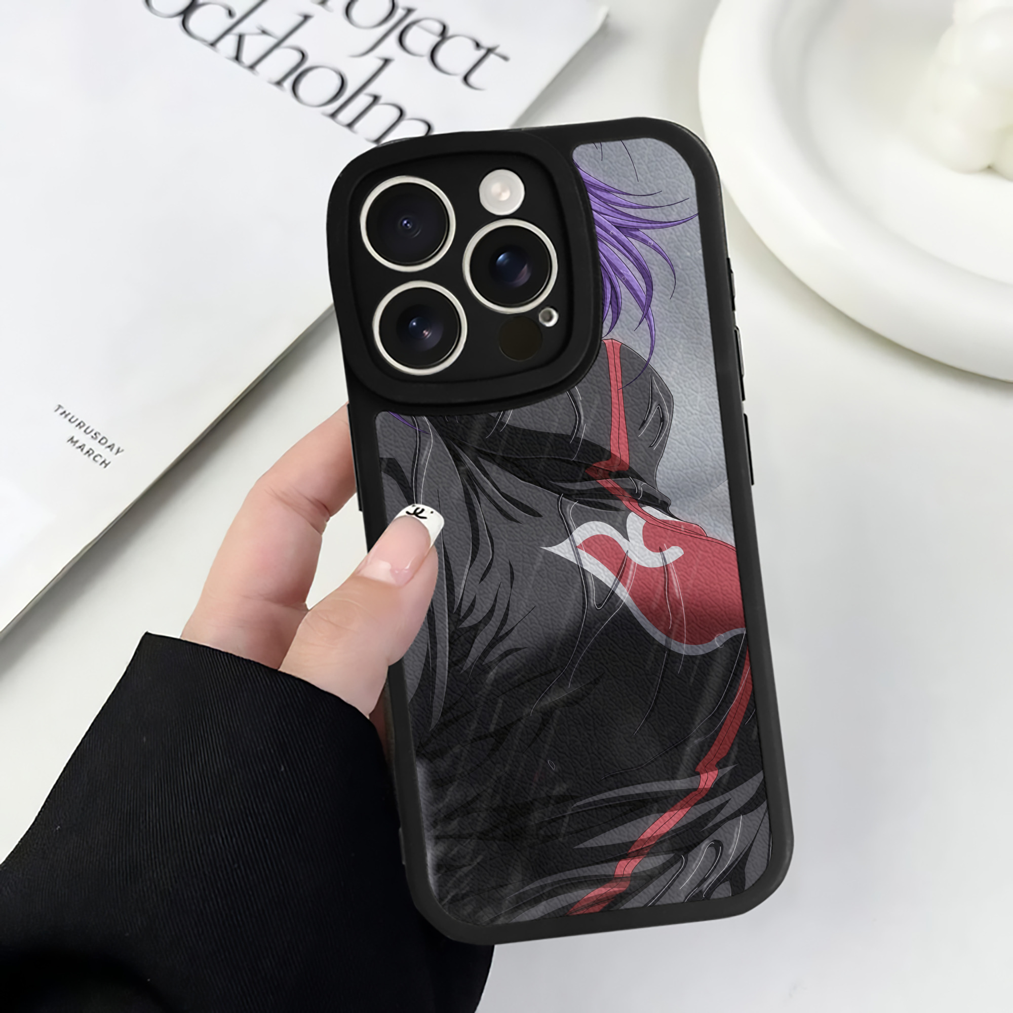 （画像用） NARUTO -ナルト- NARUTO -ナルト- 疾風伝 【iPhone 16シリーズ対応】シリコンスマホケース（レザー調） 材質：シリコン